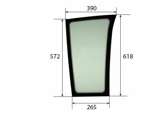 for, FENDT LOWER FRONT GLASS LEFT - FLAT - TINTED