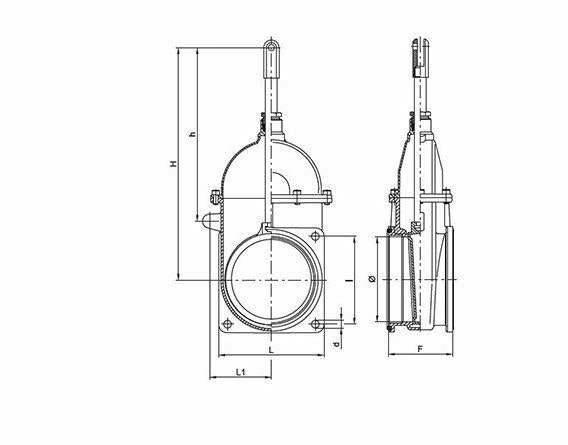 STEM GATE VALVE 6'' WITH 2 FLANGES TYPE 0044