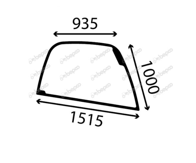 For JCB TELETRUK SIDE WINDOW RIGHT - FLAT - TINTED