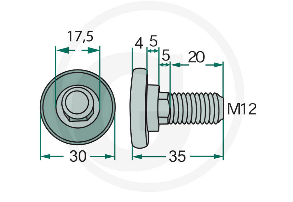 For Deutz-Fahr, Stoll-JF, Vicon MOWER Blade Bolt & Nut PACK OF 25