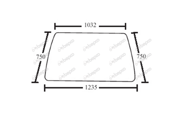 For DAVID BROWN 90 94 SERIES WINDSCREEN CURVED - TINTED