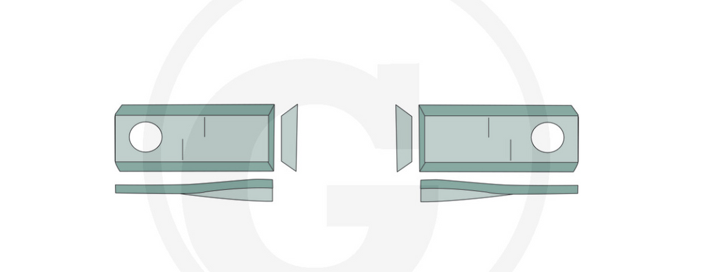 For Kuhn, New Holland, John Deere MOWER BLADES 115 X 45 (25) RIGHT