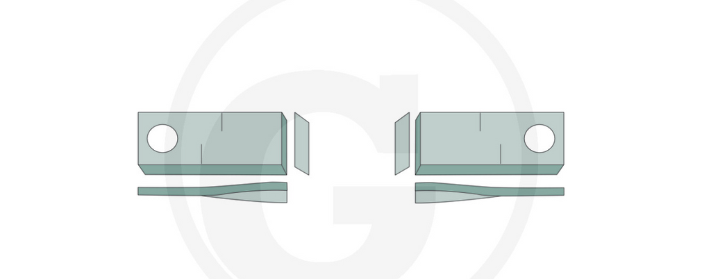 For Pöttinger MOWER BLADES 112 X 48 (25) LEFT