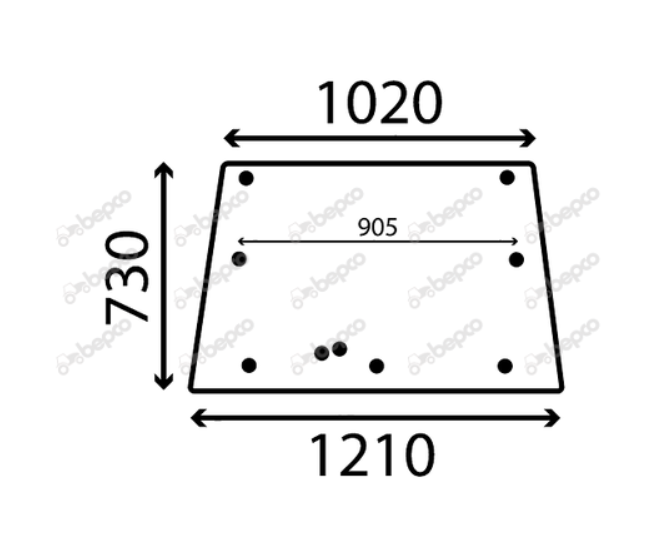 Massey Ferguson 600 Series Cab Rear Window Glass
