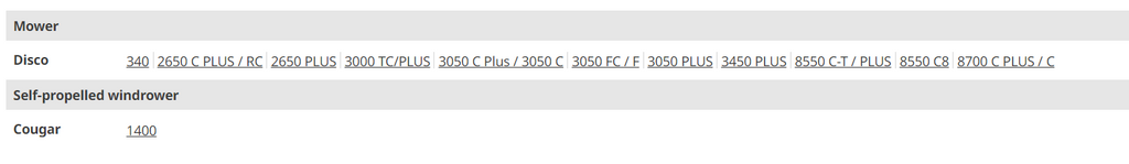 For CLASS DISCO COUGAR MOWER SKID