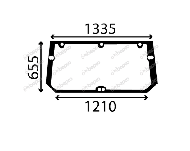 For CASE IH CS CVX REAR WINDOW FLAT - TINTED