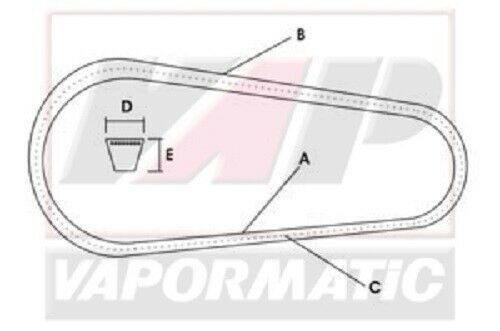 PZ - CM211F (540rpm)  Mower Drive Belts