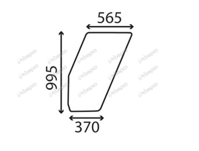 For FIAT 1000 90 94 DOOR GLASS LEFT - CURVED - NON-TINTED