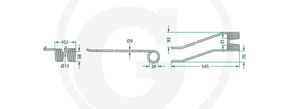 For FELLA TS Swather Tine PACK OF 5