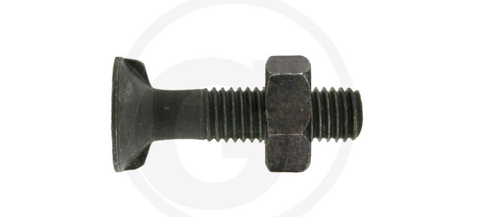 Plough bolts with 2 lugs DIN 11014 and hexagon nut 10.9 M10 X 35 PACK OF 25