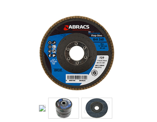 GRIT 60 FLAP DISC (X25)115 X 10MM