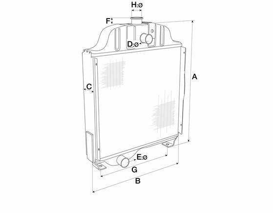 Ford New Holland Radiator with Oil Cooler 10 Series