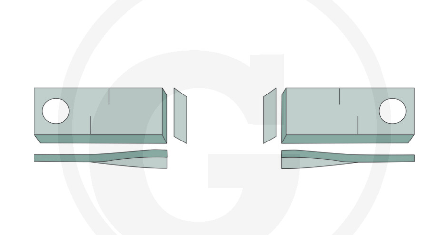 For VICON MOWER BLADES 105 X 50 (25)