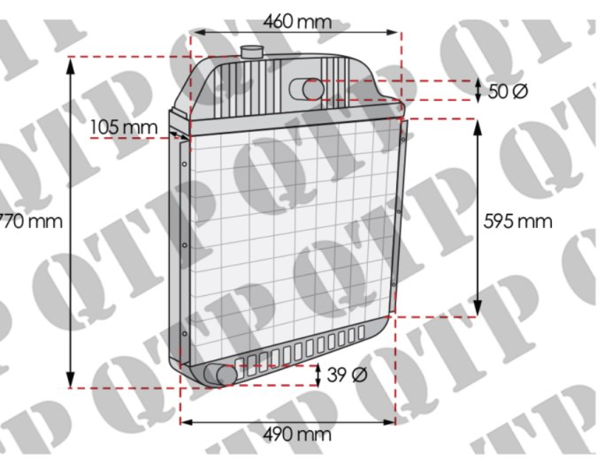 For MASSEY FERGUSON 698 698T 699 RADIATOR
