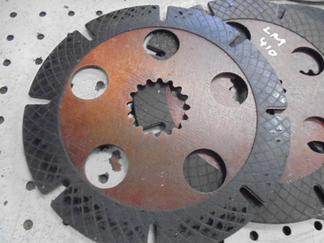For NEW HOLLAND LM 410 BRAKE DISCS 8 X FRICTION 10 X STEEL DISCS