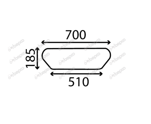 For FORD LOWER REAR WINDOW FLAT - TINTED