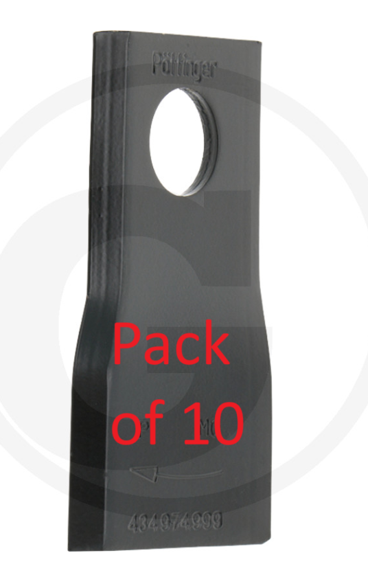 For Pottinger Mower Blade, right DURASTAR PACK OF 10
