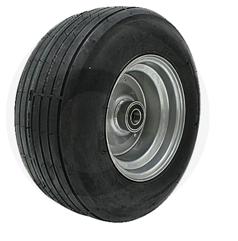 Complete wheel 16x6.50-8/4, for 25 mm axle, hub length 90 mm 4 PR