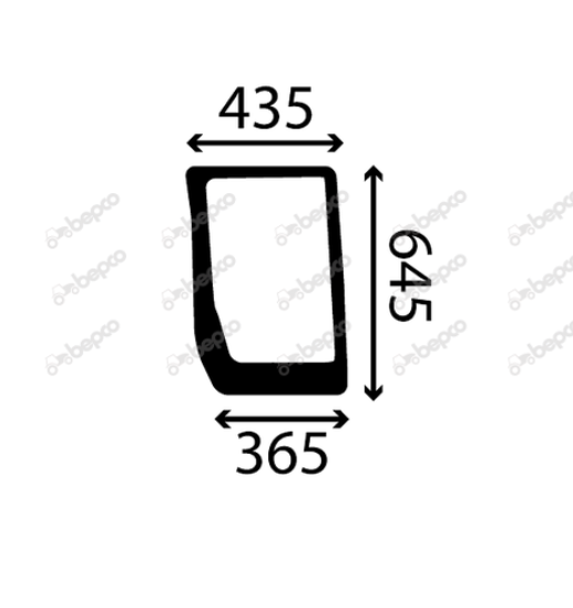 For LOWER FRONT GLASS LEFT - CURVED - TINTED