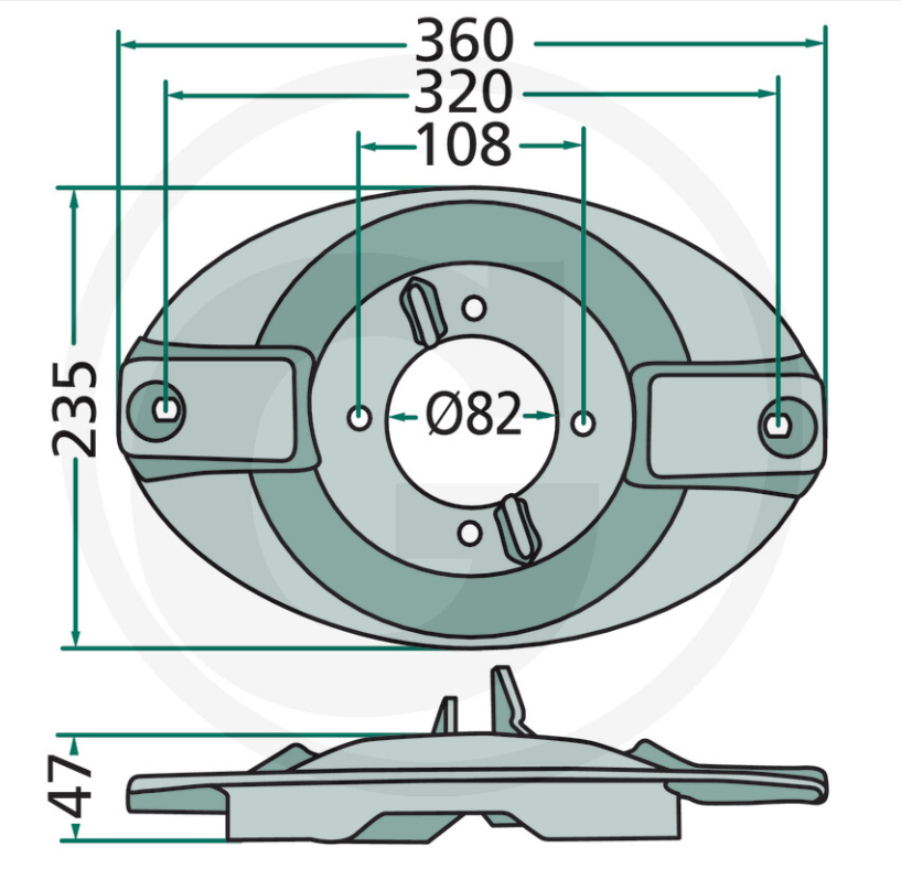 KRONE Mower Disc with Screw Cap