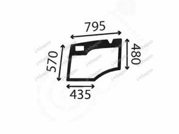 for, Weidemann 4000, 5000 LOWER DOOR WINDOW LEFT - FLAT - TINTED