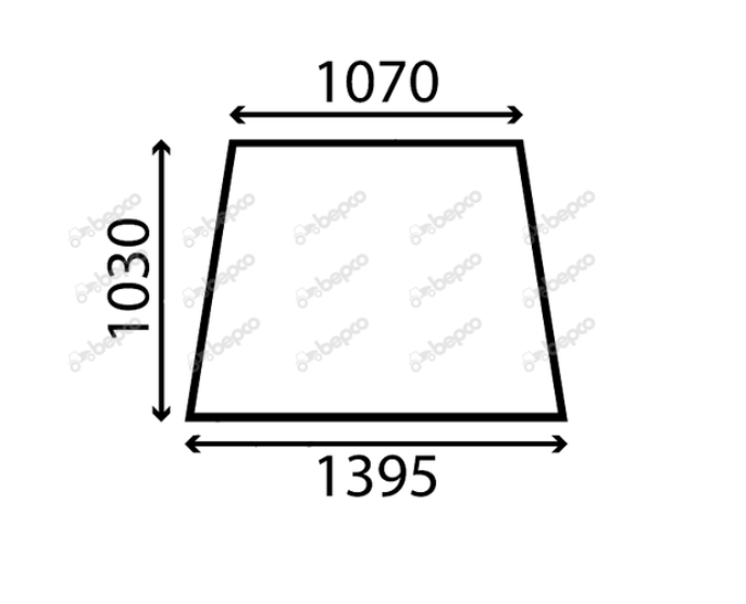 For, JCB Fastrac WINDSCREEN GLASS CURVED - TINTED