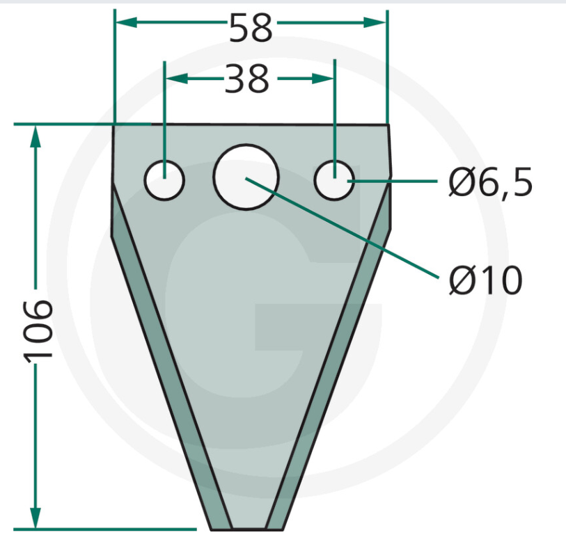 For COMBINE Knife section Smooth, for rape PACK OF 25