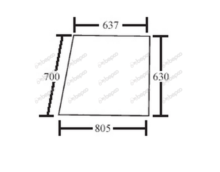 For CASE IHC 94 UPPER DOOR WINDOW RIGHT - CURVED - TINTED