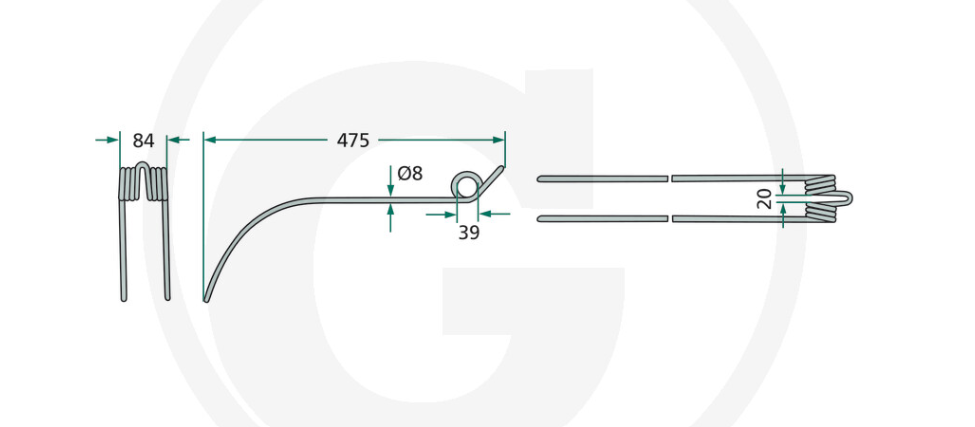 For CLASS VICON Swather Tine WS WSDS ANDEX