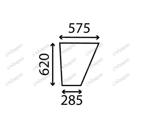 For MASSEY FERGUSON 240 250 LOWER DOOR WINDOW FLAT - NON-TINTED