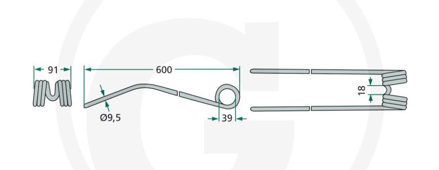 For FELLA TS Swather Tine PACK OF 10