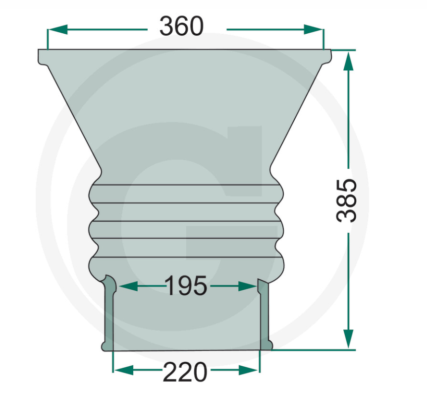 GRANIT Docking Funnel 8" With Gaiter and Clamp