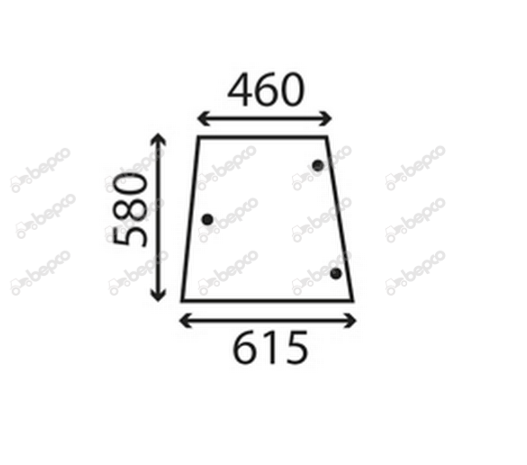 For MASSEY FERGUSON 300 SERIES OPENING SIDE WINDOW FLAT - NON-TINTED