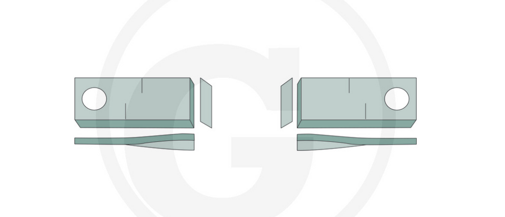For Niemeyer, Fella MOWER BLADES 93 X 47mm (25) Left