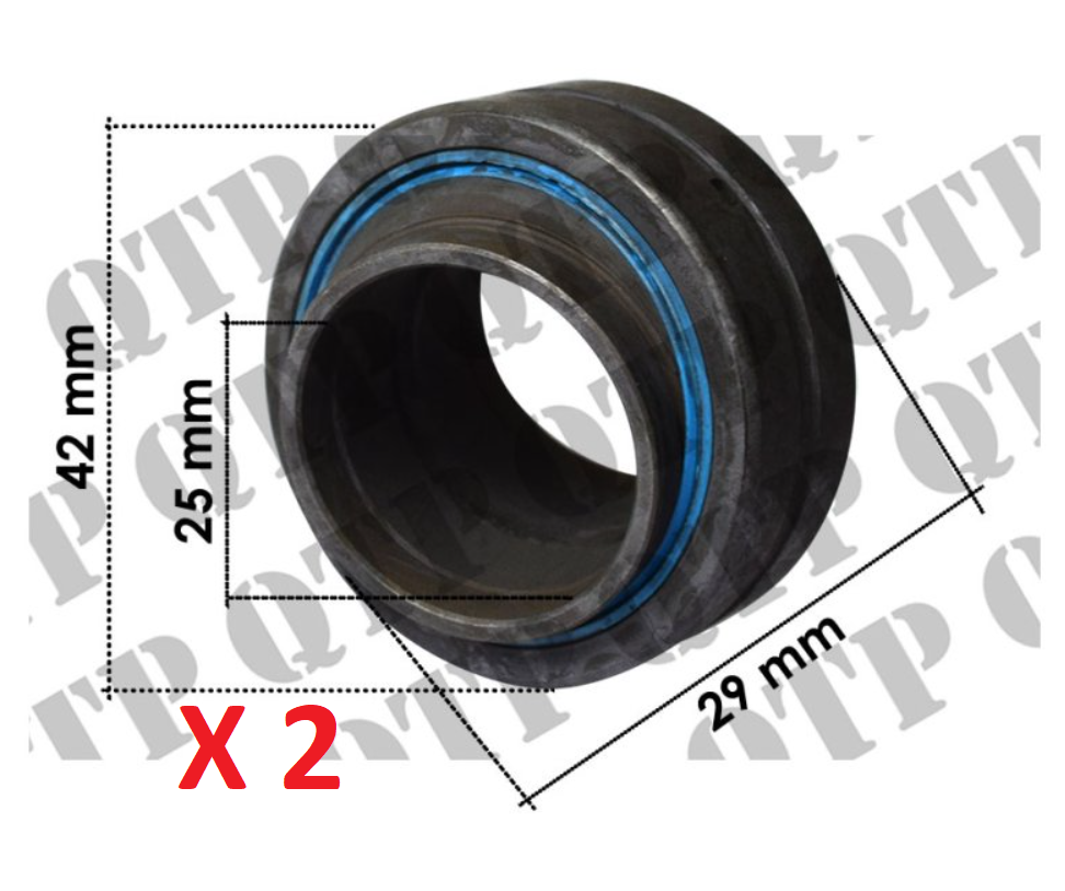 For Massey Ferguson Power Steering Ram End Bearing 50HX PAIR