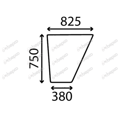 For MASSEY FERGUSON 2600 2700 LOWER DOOR WINDOW FLAT - TINTED