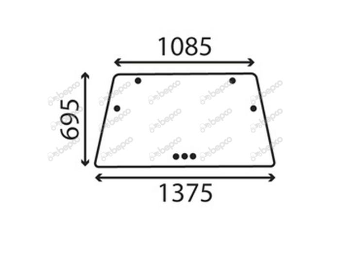 For DEUTZ REAR WINDOW FLAT - NON-TINTED - DX, DX4, DX6, DXAB