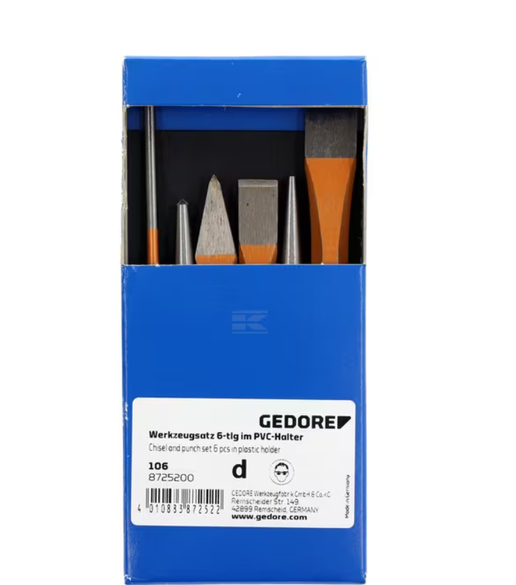 6 PIECE CHISEL SET  Gedore