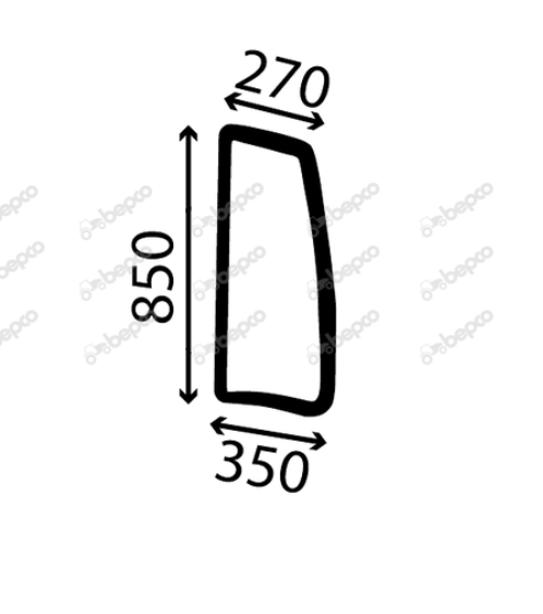 For DEUTZ SIDE WINDOW LEFT - CURVED - TINTED