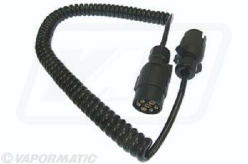 Extension Cable Coiled with Two 7 Pin Plug Coiled 3m for Trailer
