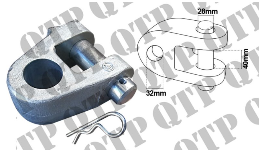Hydraulic Top Link 32mm CAT3 Knuckle c/o Pin & R Clip