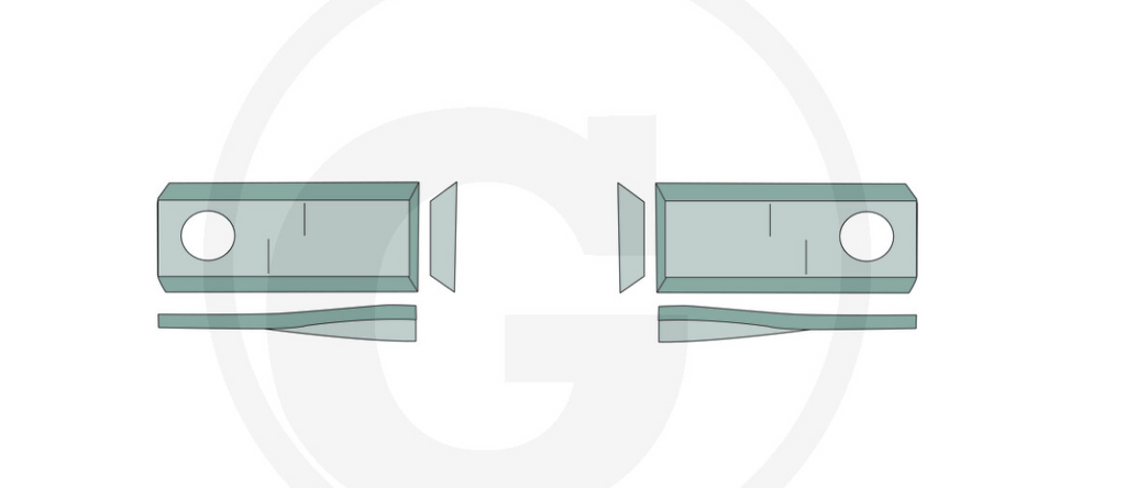 For Kuhn, New Holland, John Deere MOWER BLADES 115 X 45 (25) LEFT