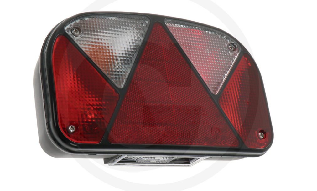 ASPOCK MULTIPOINT II Rear light LH, with 5-pin bayonet, rear fog light ...