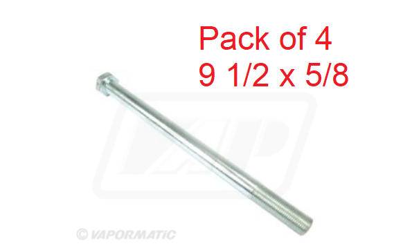 HEX BOLT 8.8 GRADE DIN930 5/8 X 9 1/2 " UNF PACK OF 4