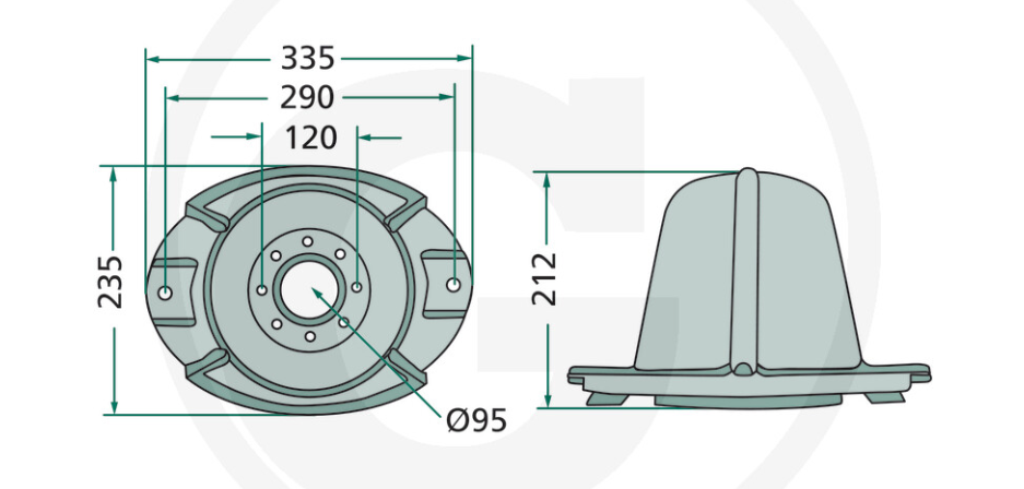 KRONE Mower Disc with Screw Cap
