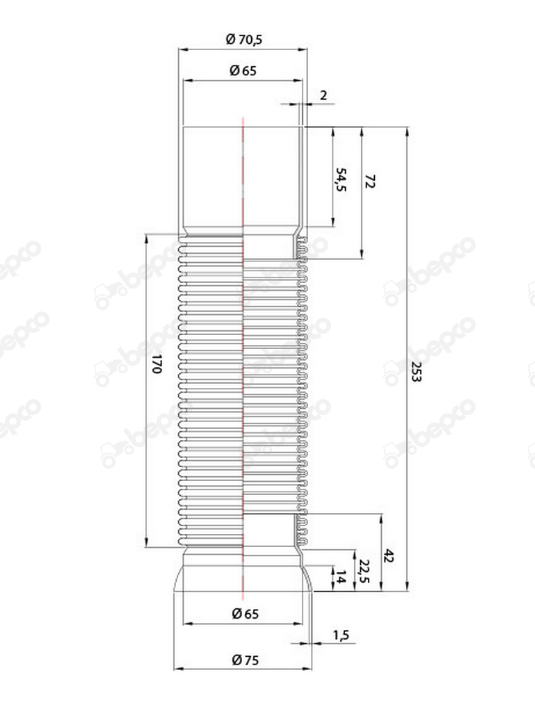 For JOHN DEERE 6010 6cyl  FLEXI EXHAUST PIPE