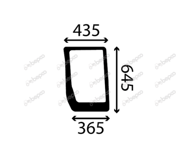 For LOWER FRONT GLASS LEFT - CURVED - TINTED