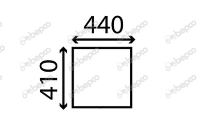 For Ford New Holland Sekura Cab Lower Rear Glass Fixed