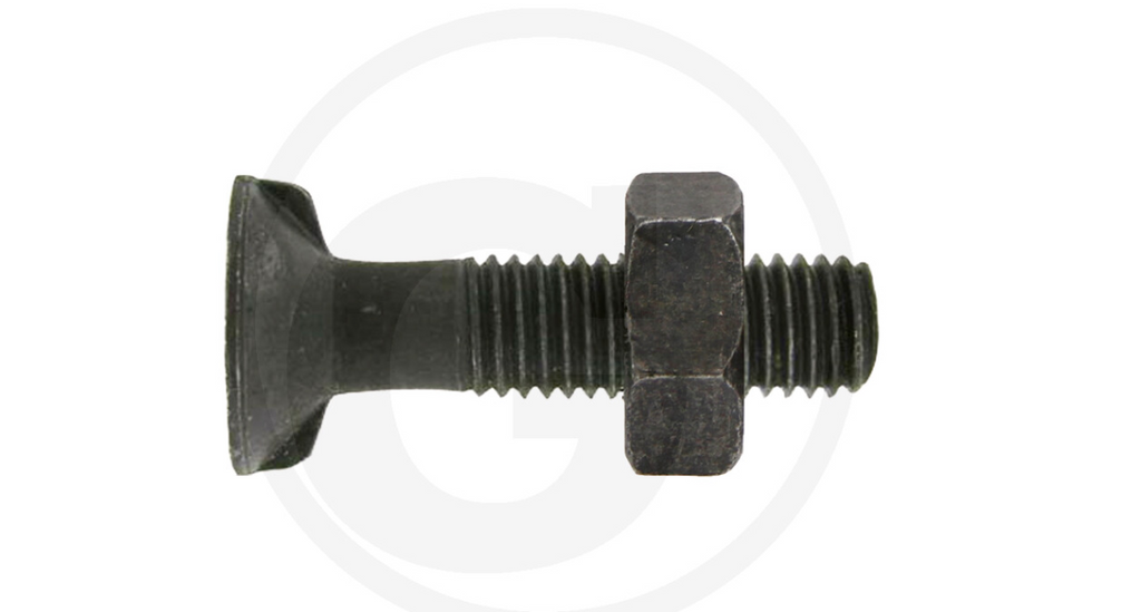 Plough bolts with 2 lugs DIN 11014 and hexagon nut 10.9 M12 X 35 PACK OF 25	