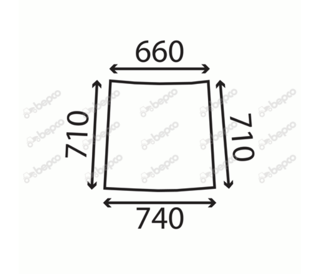 John Deere Left Hand Door Glass Upper SG2 Cab 2650, 3050, 3650.